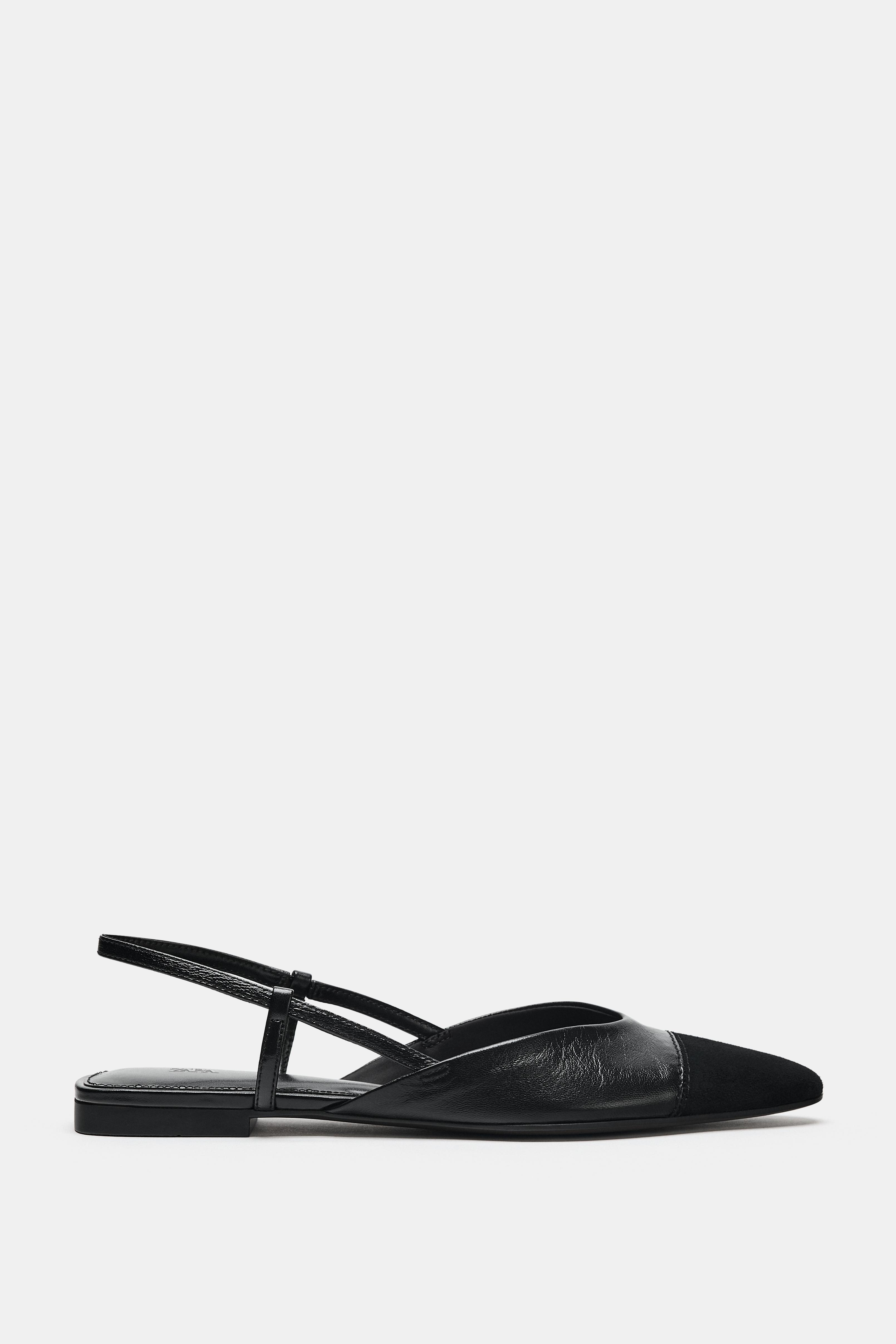 CHAUSSURES EN CUIR OUVERTES À L'ARRIÈRE